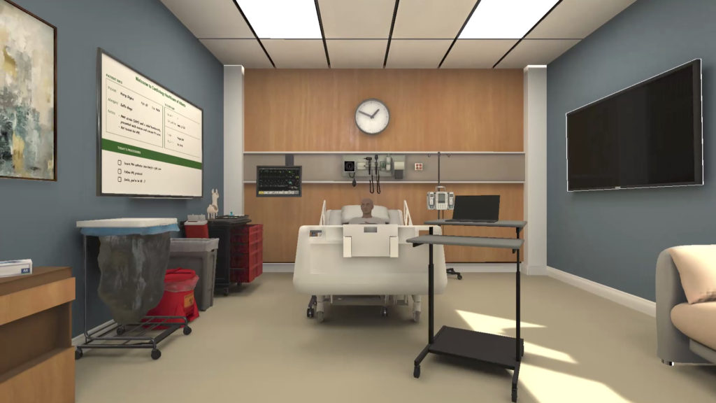 Patient's room in VR