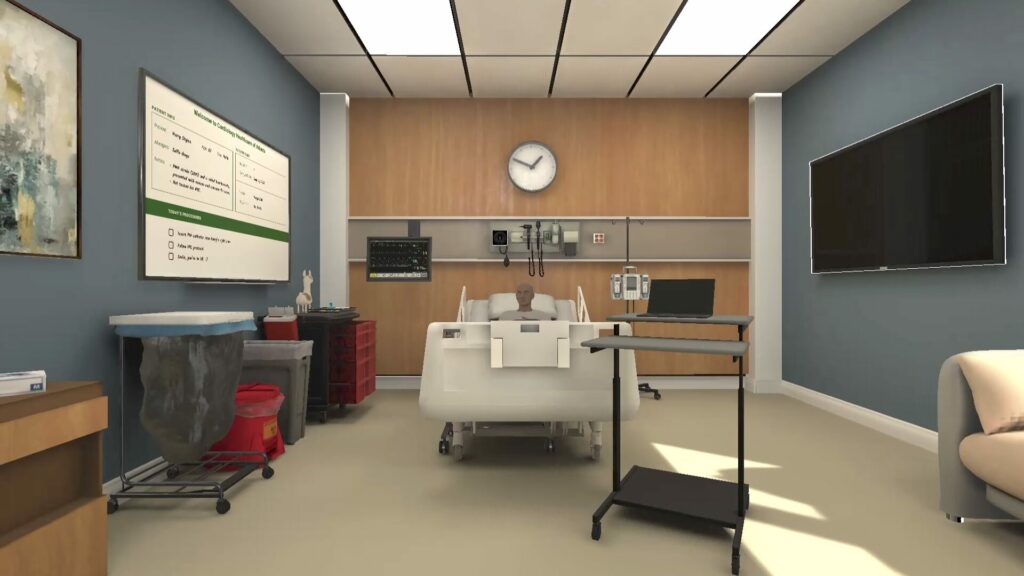 Patient room in VR